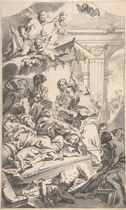 Saint Carl Borromäus Giving Extreme Unction to the Plague-Stricken.