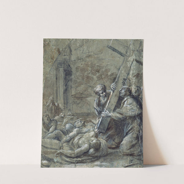 Saint Carlo Borromeo among the Plague Sufferers by Carlo Cesi