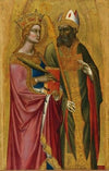 Saint Catherine And A Bishop Saint