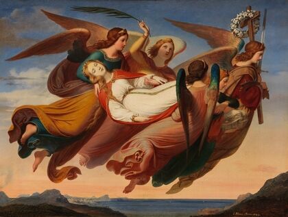 Saint Catherine of Alexandria, carried by angels to Mount Sinai (1843)