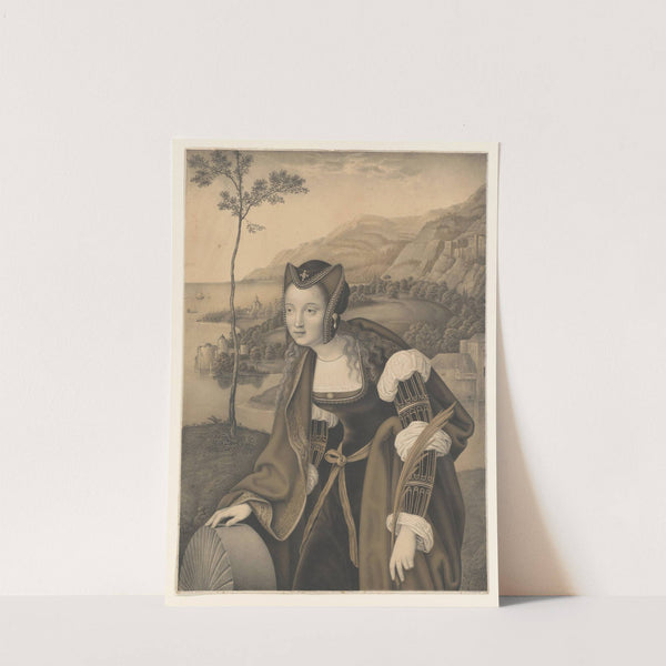 Saint Christina with millstone in a landscape (1823) by Johann Nepomuk Strixner