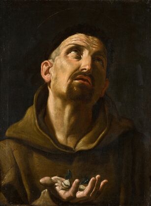 Saint Didacus of Alcalá, holding rose buds