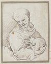 Saint Francis of Assisi with cross and skull