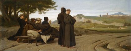 Saint Francois D’assise Transporte Mourant a Sainte-Marie Des Anges, Benit La Ville D’assise (1856)