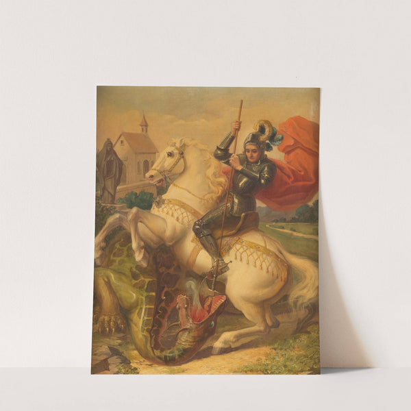 Saint George fighting the dragon by Kaspar Lessing