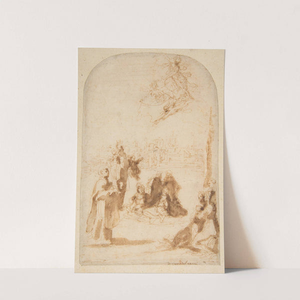 Saint Hyacinth Walking on the Waters (1599) by Francesco Vanni