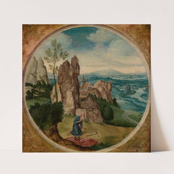 Saint Jerome in a Landscape by Lucas Gassel