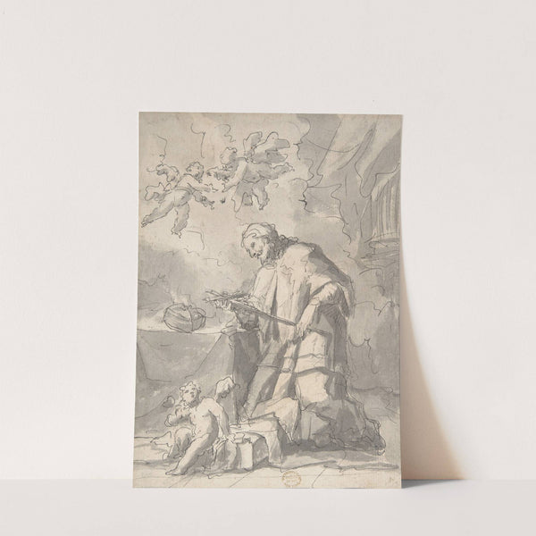 Saint John Nepomucen Venerating a Crucifix (1689–1767) by Gaspare Diziani