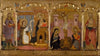 Saint John the Baptist, Annunciation, Crucifixion and Saint Catherine of Alexandria (ca 1400)