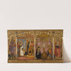 Saint John the Baptist, Annunciation, Crucifixion and Saint Catherine of Alexandria (ca 1400) by Francesc Comes
