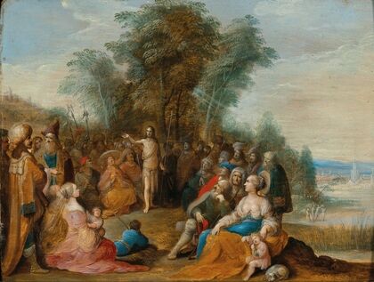 Saint John the Baptist preaching in the wilderness