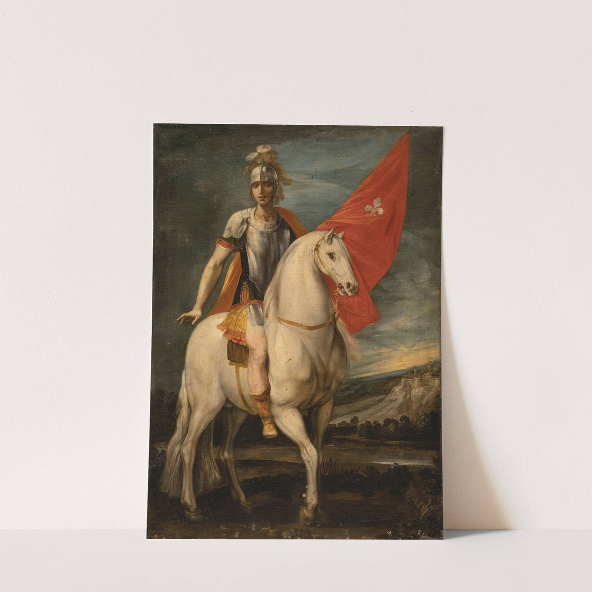 Saint Louis of Toulouse on horseback by Giuseppe Cesari