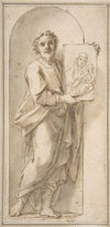 Saint Luke Holding a Painting of the Virgin and Child.