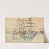 Saint-Malo, Voiliers à quai (1928) by Paul Signac