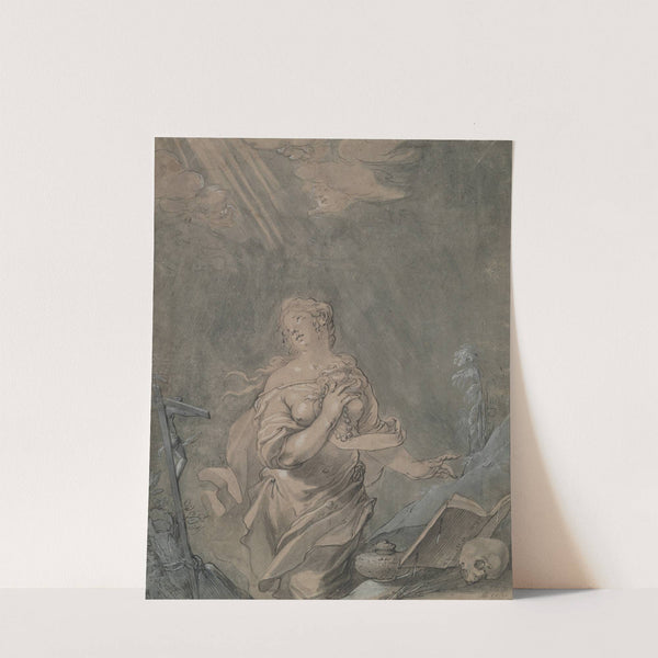 Saint Mary Magdalen in Prayer (1621) by Claude Mellan