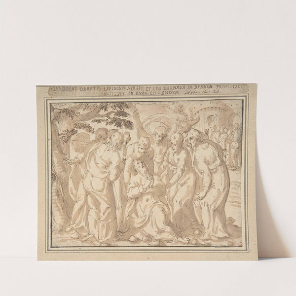 Saint Paul Surrounded by Disciples after His Lapidation at Lystra by Giovanni Guerra