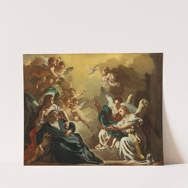 Saint Philip Neri receiving the Holy Spirit in the Catacombs of Saint Sebastian by Francesco Solimena