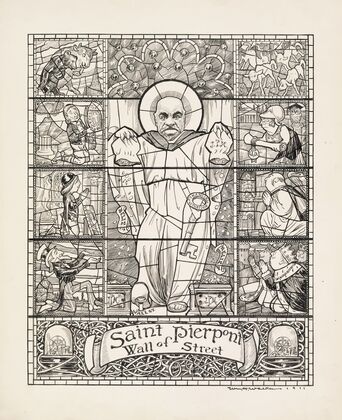 Saint Pierpont Wall of Street (1911) — size preview