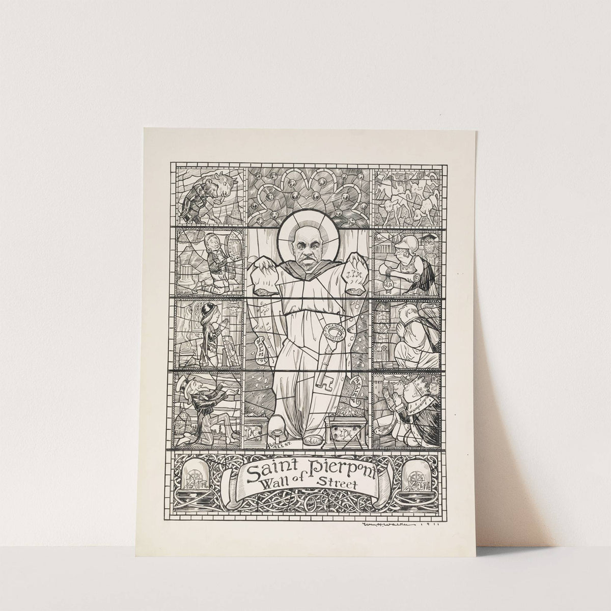 Saint Pierpont Wall of Street (1911) by William Henry Walker