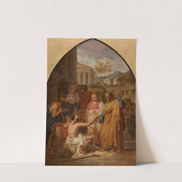 Saint Pierre guérissant un boiteux à la porte du Temple de Jérusalem by Louis-Vincent-Léon Pallière