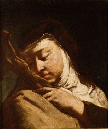 Saint Teresa of Ávila Contemplating the Cross
