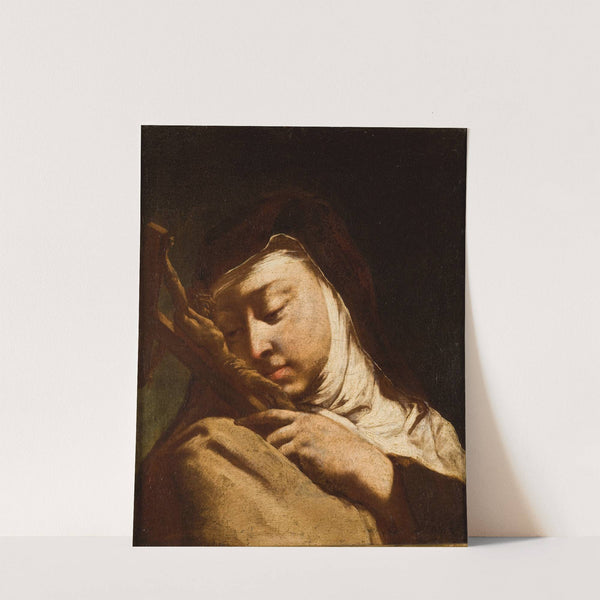Saint Teresa of Ávila Contemplating the Cross by Domenico Maggiotto