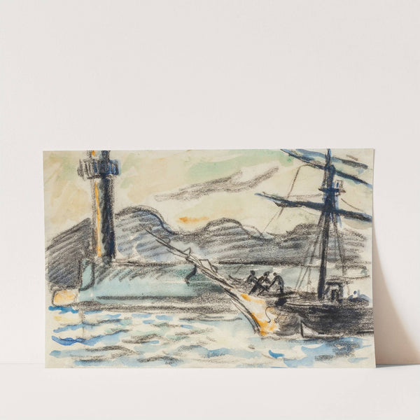 Saint-Tropez. Le phare et la jetée by Paul Signac