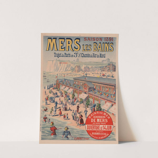 Saison 1891. Mers-les-Bains. Chemins de fer du Nord (1891) by Imp. Camis