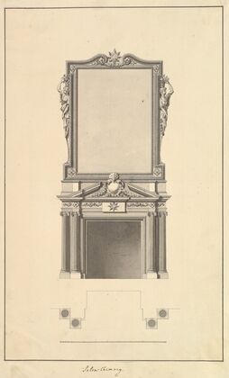 Salon Chimney, Houghton Hall, Norfolk, Elevation