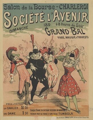 Salon de la Bourse-Charleroi, Société l’Avenir. Grand Bal (1886)