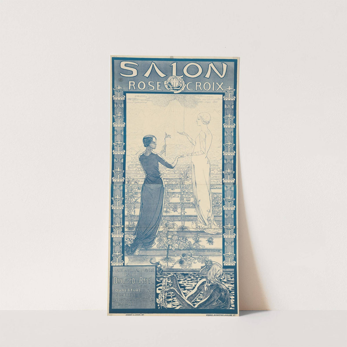 Salon Rose Croix. Galerie Durand-Ruel (1892) by Carlos Schwabe