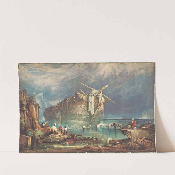 Salving from the wreck by Samuel Prout
