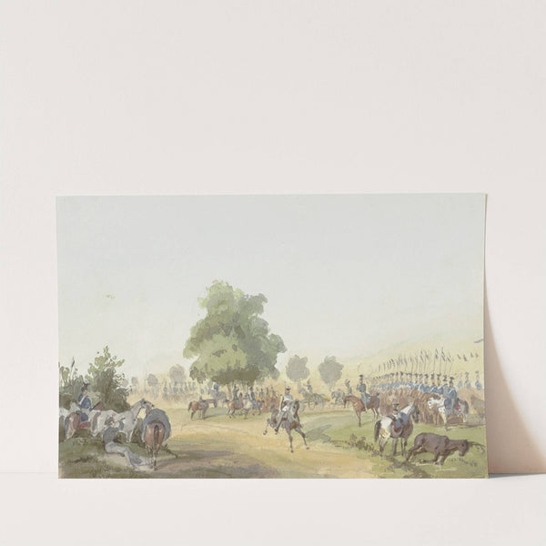 Sammelstelle für berittene Soldaten by Reinhold Braun