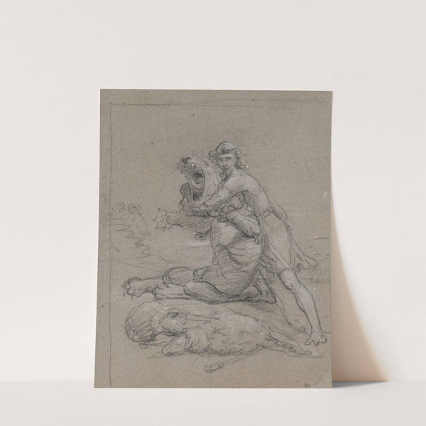 Samson Fights the Lion by Jean Antoine Verschaeren