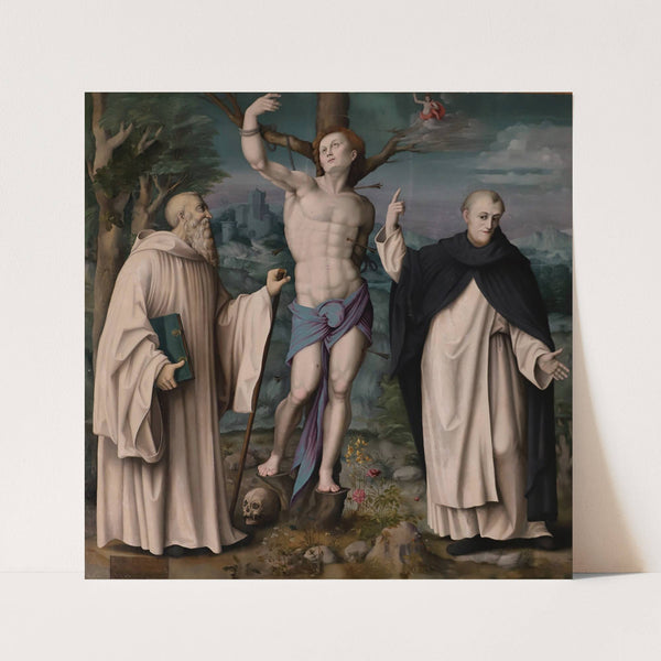 san sebastiano tra i ss. romualdo e vincenzo ferrer by Bacchiacca