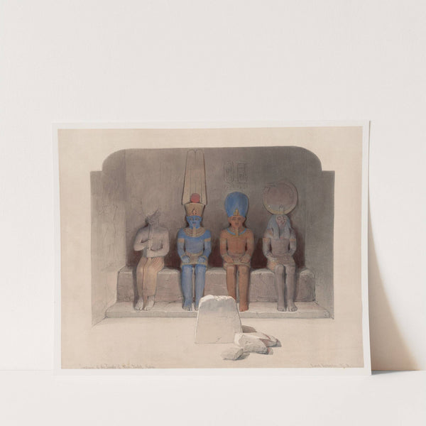 Sanctuary of the Temple of Aboo-Simbel, Nubia. (1846-1849) by David Roberts
