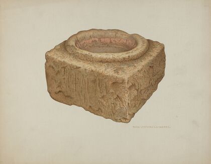 Sandstone Holy Water Font