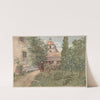 Santa Barbara Mission, garden scene (1895) by Louis Kinney Harlow