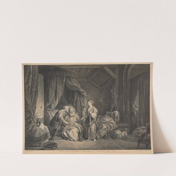 Sarah gives her maid Hagar to her husband Abraham as his wife by Georg Friedrich Schmidt