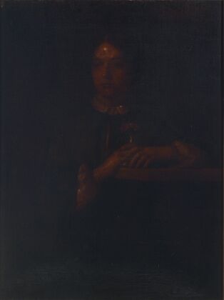 Sarah Leaning on a Bannister (ca. 1840)