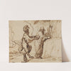 Satan Tempting Christ to Change Stones into Bread by Rembrandt van Rijn