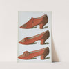 Satin Oxford shoe, embroidered in steel beads in a floral pattern by T. Watson Greig