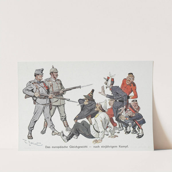 Satire auf ‘Das euroäische Gleichgewicht – nach einjährigem Kampf’ (1915) by Theodor Zasche