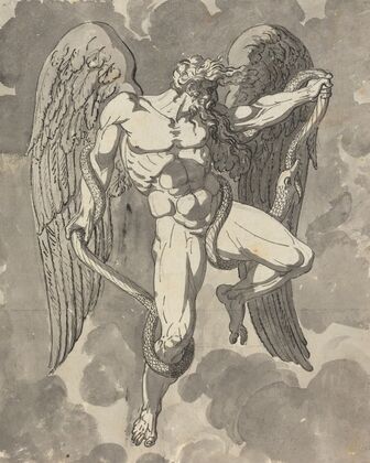 Saturn Wrestling with a Snake
