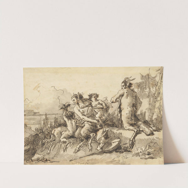 Satyr Family in a Wild Landscape (ca. 1771–91) by Giovanni Domenico Tiepolo