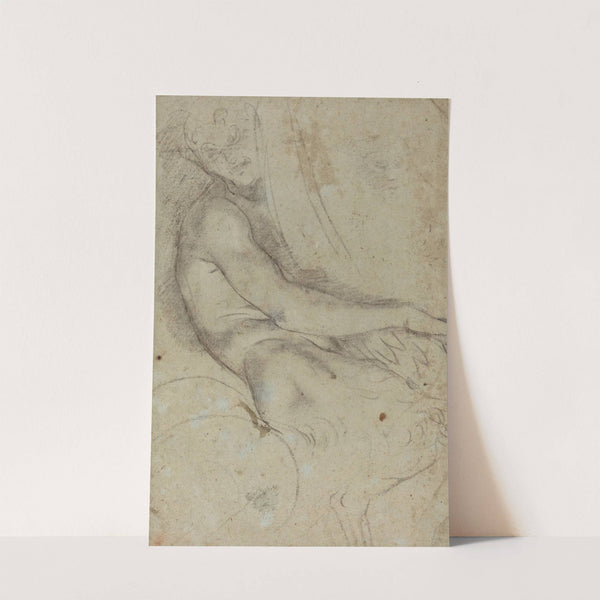 Satyr Holding a Roundel (1597-1600) by Annibale Carracci