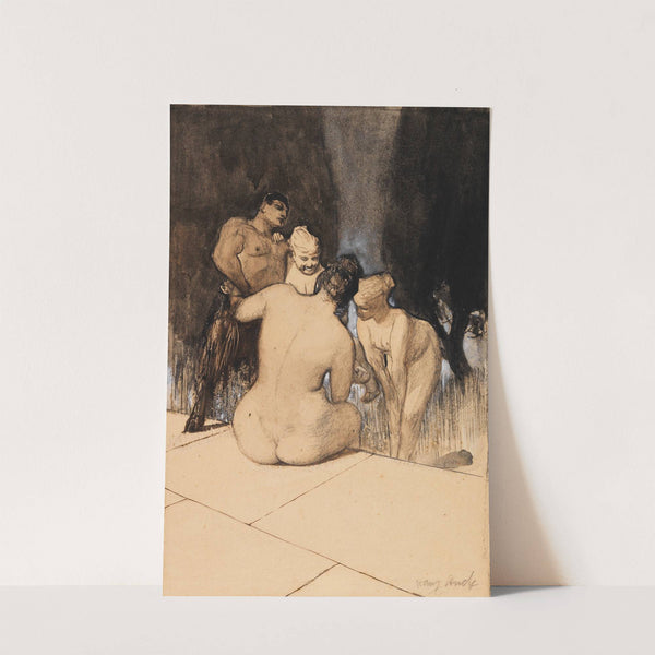 Satyr mit Nymphen und Kind (Ca. 1889) by Franz von Stuck