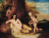 Satyr spying on a reclining nymph
