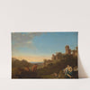 Satyrs and sleeping nymphs against Italian landscape (1620-1630) by Cornelis Van Poelenburch