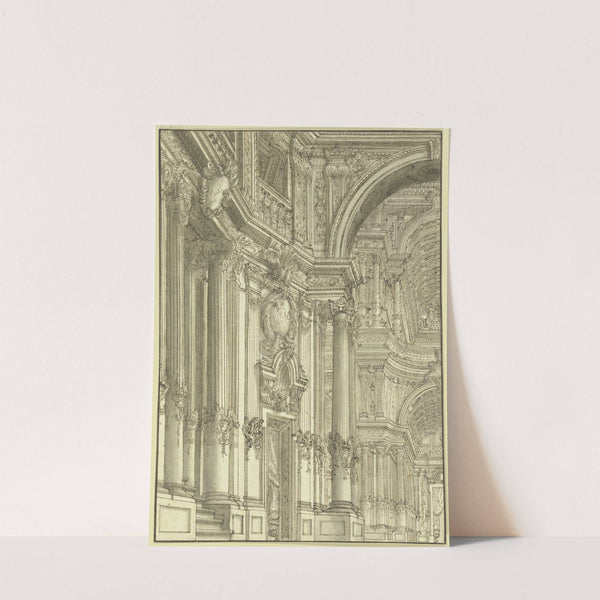 Säulenhalle, links ein Portal by Giacomo Antonio Mannini